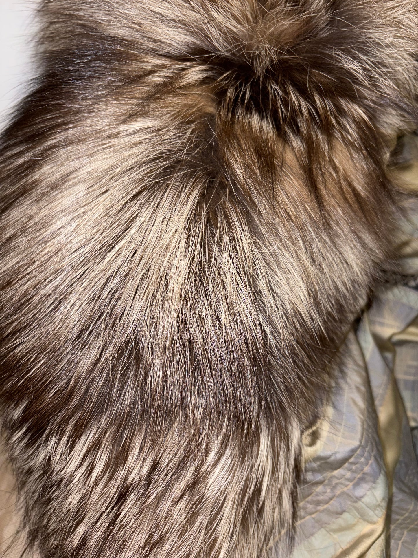 Real Fox Fur Italy Long Coat w/ Pony Leather Pockets & Belt | Sz IT48