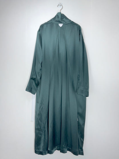 100% Silk Green Long Sleeves Dress | Sz IT 40 ~ Small