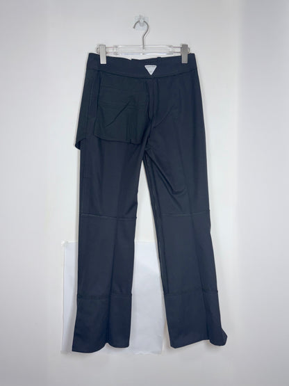 Black Tailor Trouser Pants Button Cuff Detail | Sz IT38 ~ Small