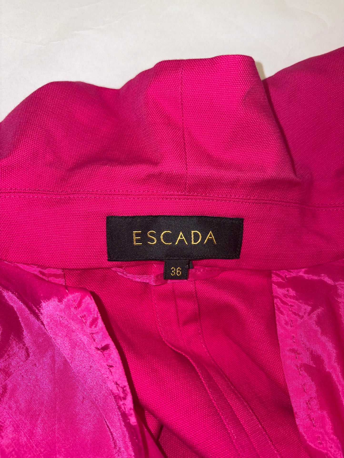 Unique Hot Pink Drawstring Cotton Blazer Jacket | Sz DE 36 ~ Small