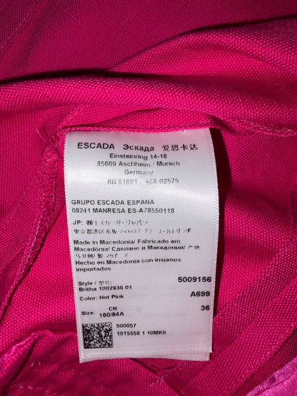 Unique Hot Pink Drawstring Cotton Blazer Jacket | Sz DE 36 ~ Small