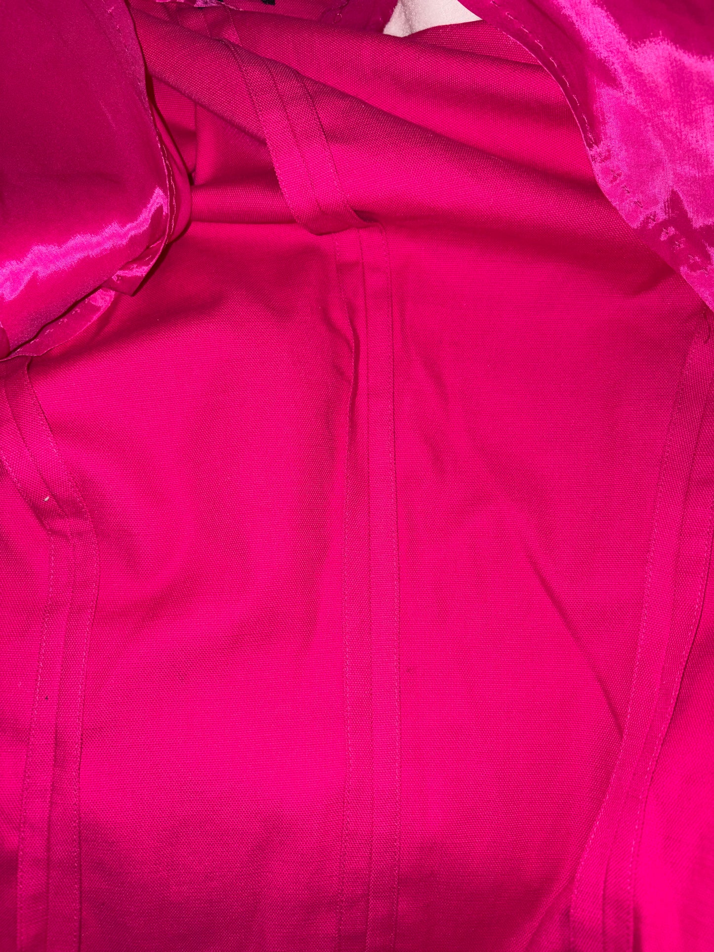 Unique Hot Pink Drawstring Cotton Blazer Jacket | Sz DE 36 ~ Small