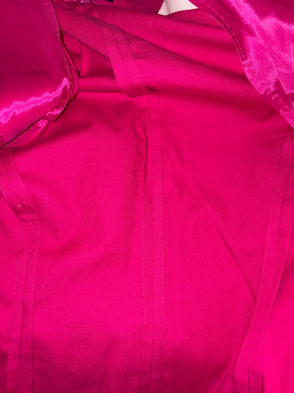 Unique Hot Pink Drawstring Cotton Blazer Jacket | Sz DE 36 ~ Small