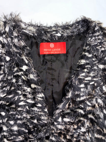 *RUNWAY* 2012 Fall Winter Feather Print Silk Jacket | DE 36 ~ Small