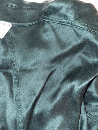 100% Silk Green Long Sleeves Dress | Sz IT 40 ~ Small