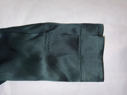 100% Silk Green Long Sleeves Dress | Sz IT 40 ~ Small