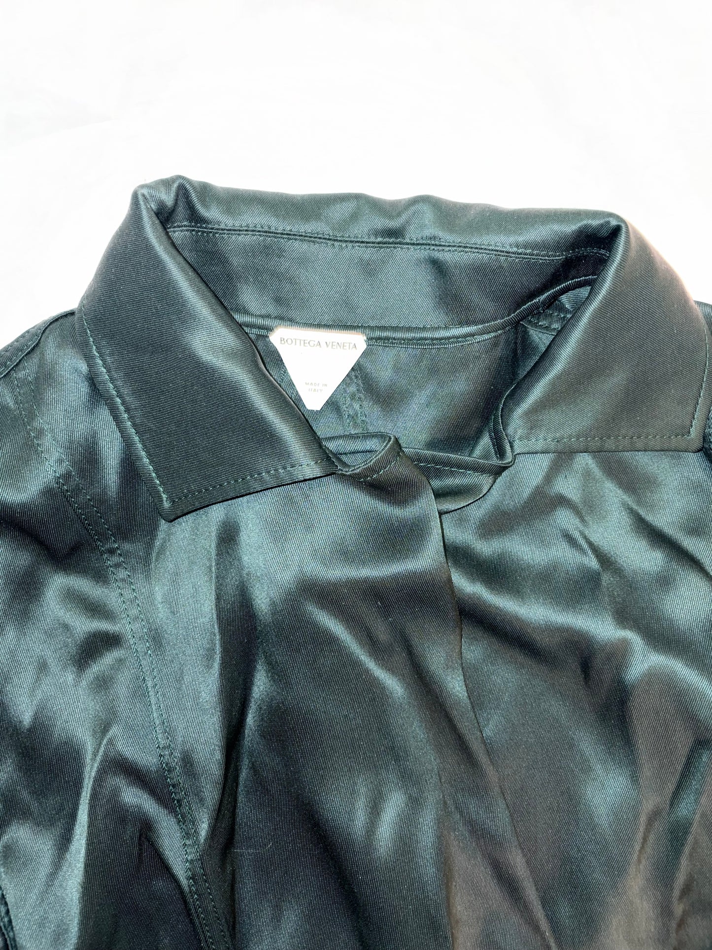 100% Silk Green Long Sleeves Dress | Sz IT 40 ~ Small