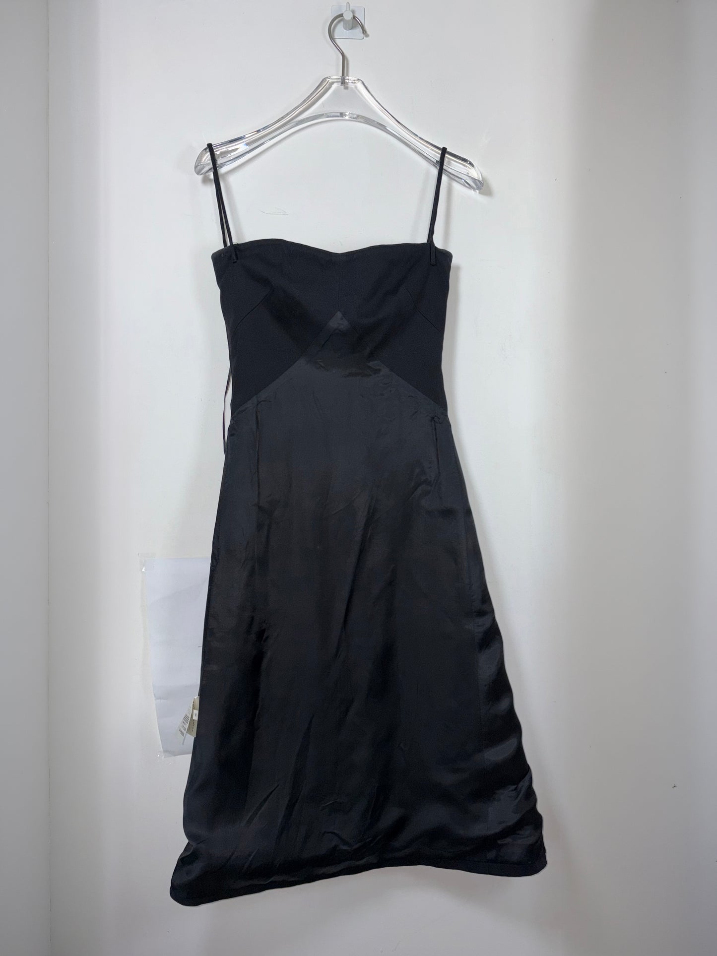 Structural Cotton Strappy A-line Black Dress | Sz EU34 ~ XXSmall
