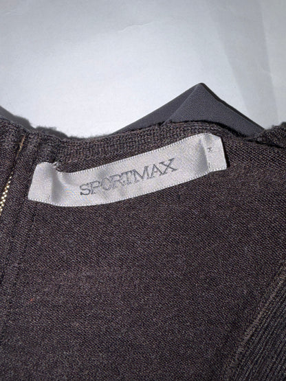 Lamb Leather Detail Pleated Silk Lining Dress | Sz IT 36 ~ Small