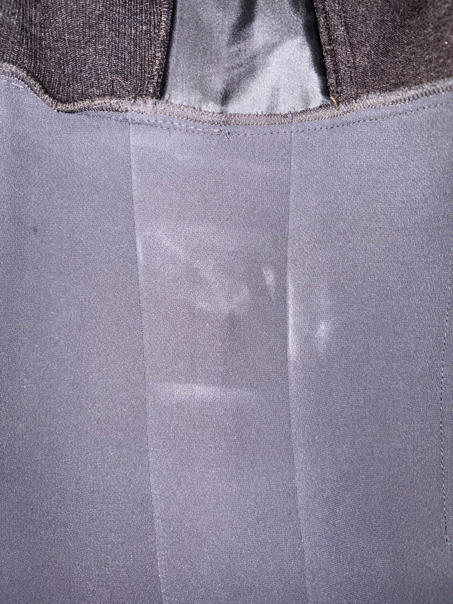 Lamb Leather Detail Pleated Silk Lining Dress | Sz IT 36 ~ Small