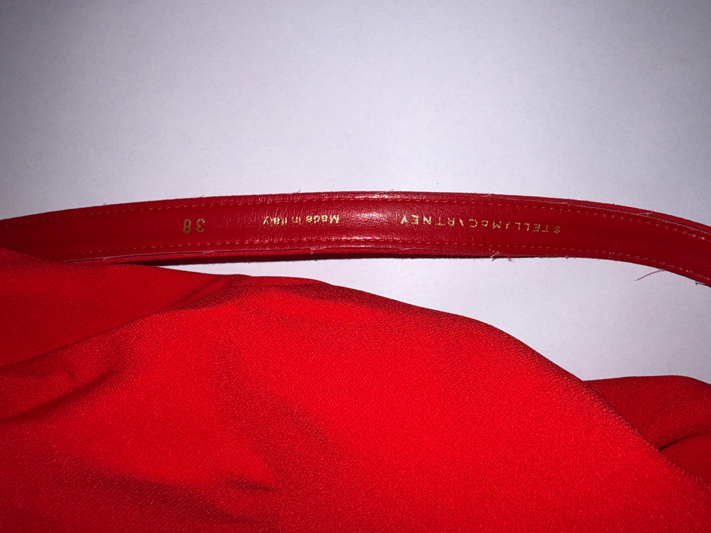 Slit Sleeves Silk Lined Belted Midi Dress Red | Sz IT 38