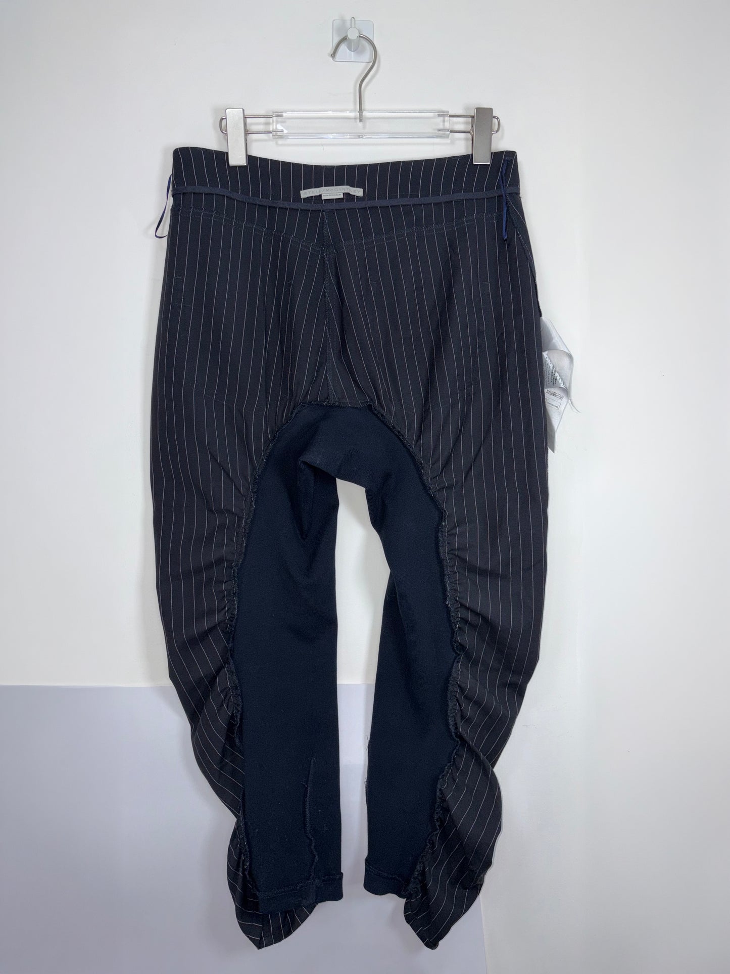 Navy Pinstriped Gathered Trousers Pants | Sz IT38 ~ Small