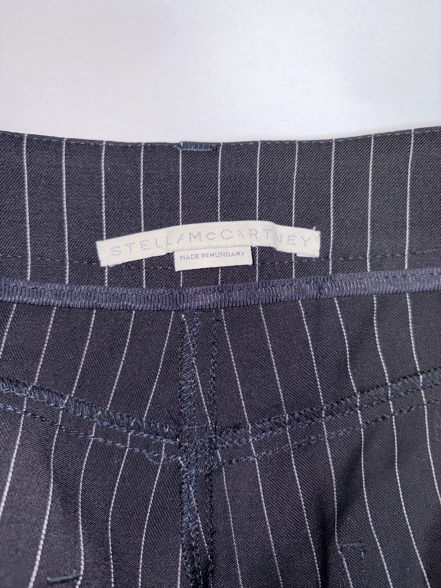 Navy Pinstriped Gathered Trousers Pants | Sz IT38 ~ Small