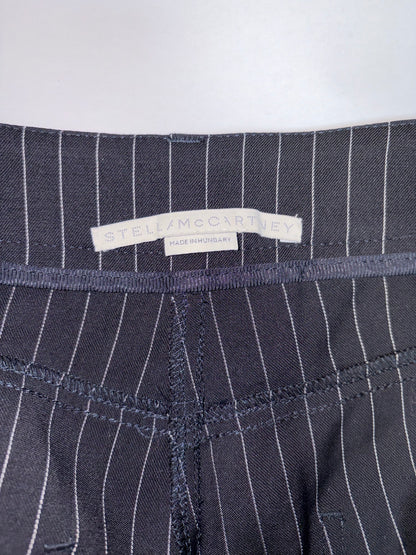 Navy Pinstriped Gathered Trousers Pants | Sz IT38 ~ Small