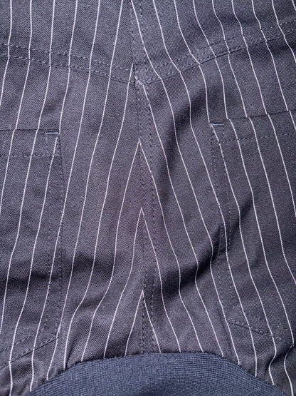 Navy Pinstriped Gathered Trousers Pants | Sz IT38 ~ Small