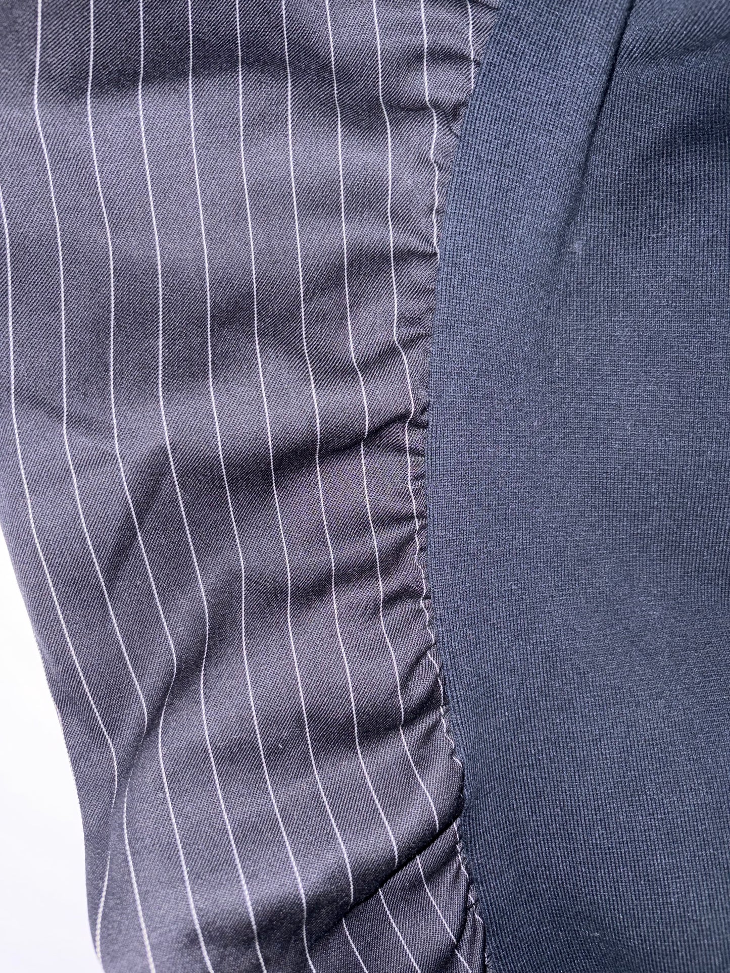 Navy Pinstriped Gathered Trousers Pants | Sz IT38 ~ Small