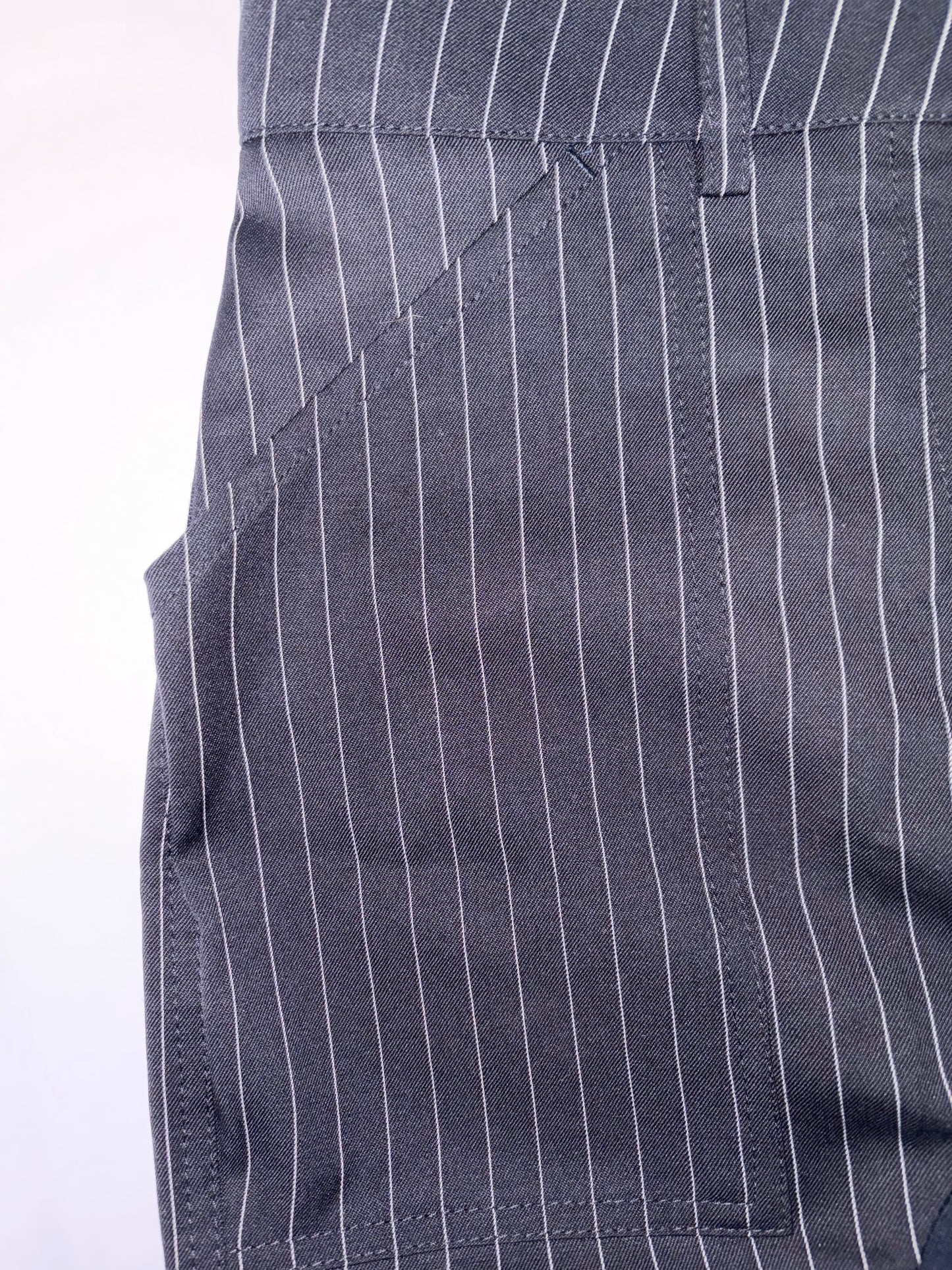 Navy Pinstriped Gathered Trousers Pants | Sz IT38 ~ Small