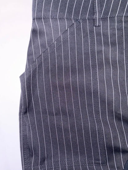 Navy Pinstriped Gathered Trousers Pants | Sz IT38 ~ Small