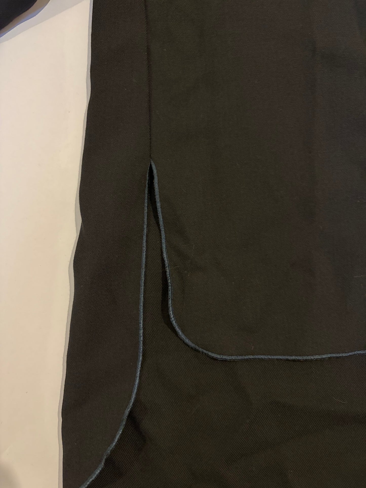 100% Virgin Wool Black V Neck Blouse | Sz FR34 ~ Small