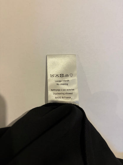 100% Virgin Wool Black V Neck Blouse | Sz FR34 ~ Small