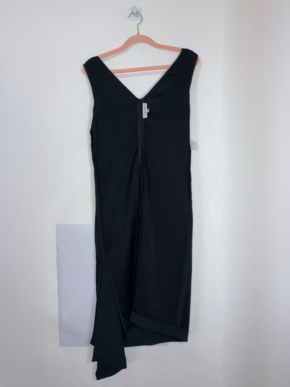 Black Sleeveless V-Neck Knee Shift Dress | Sz IT40 ~ Small