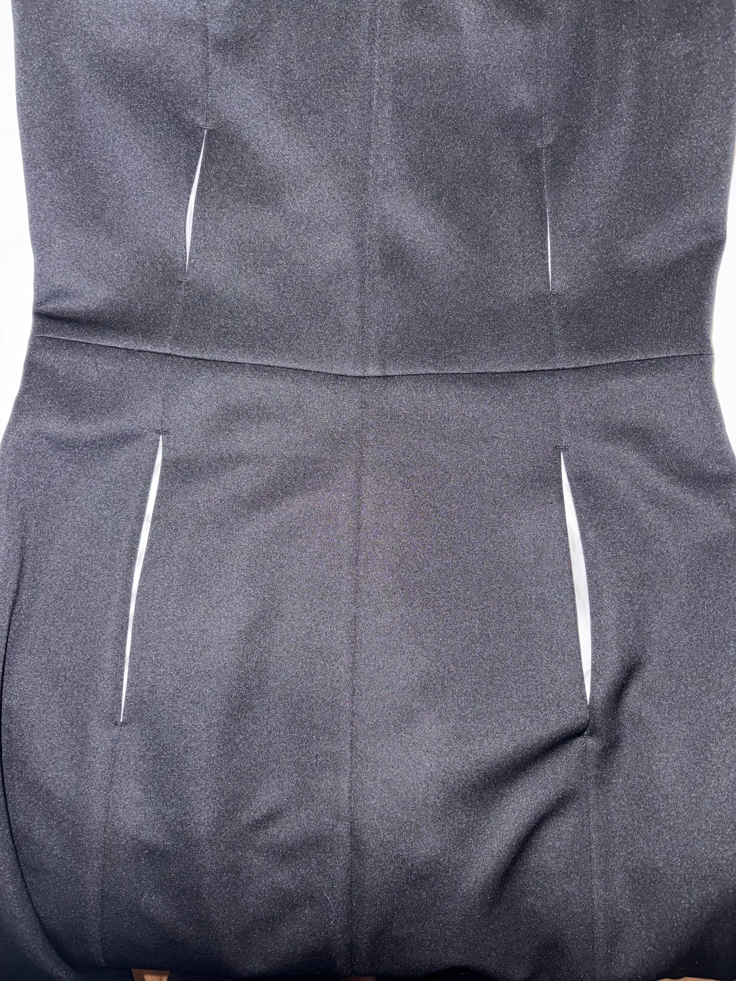 Black Sleeveless Crew Neck A-Line Dress |Sz FR 36~ Small