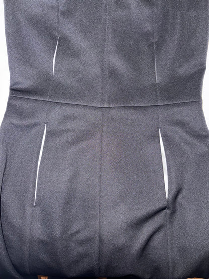 Black Sleeveless Crew Neck A-Line Dress |Sz FR 36~ Small