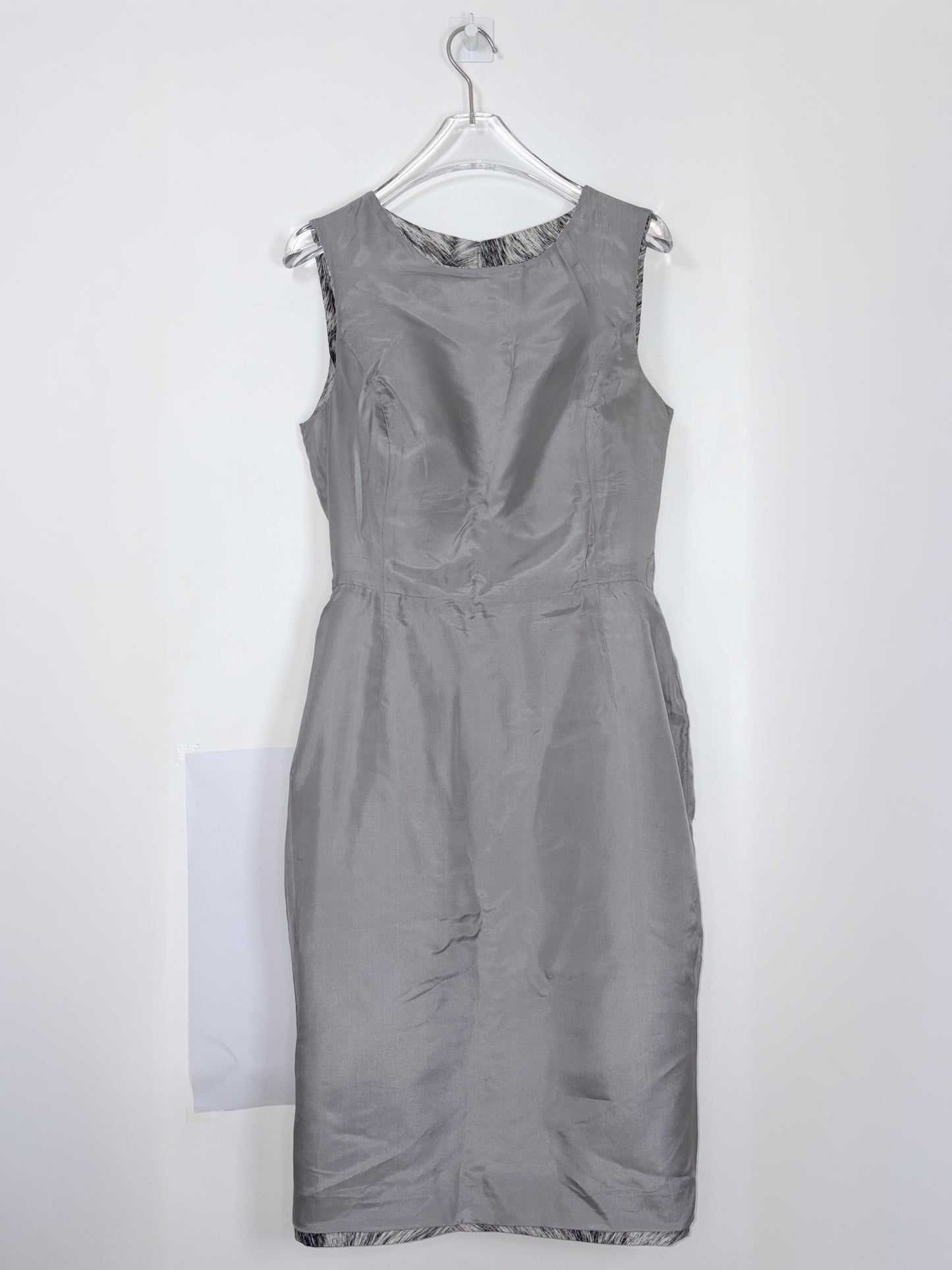 100% Silk Animal Fur Print Sheath Dress | Sz US6 ~ Medium
