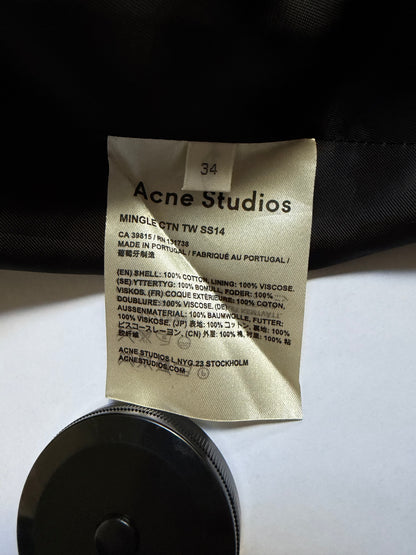 Structural Cotton Strappy A-line Black Dress | Sz EU34 ~ XXSmall