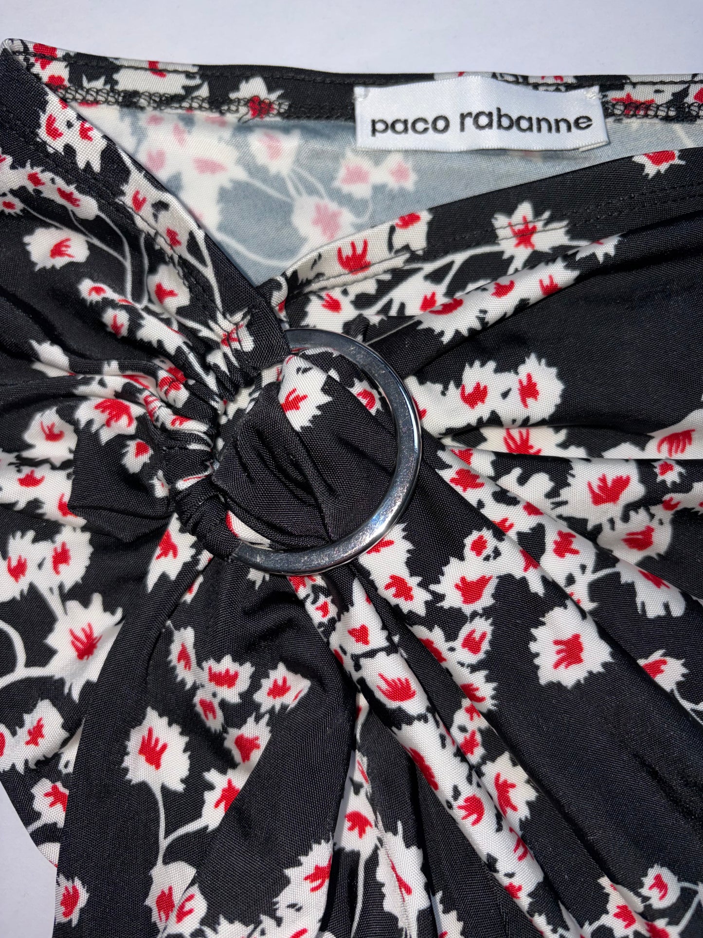 Black Floral Stretch Jersey Wrap Skirt | FR34 ~ XSmall