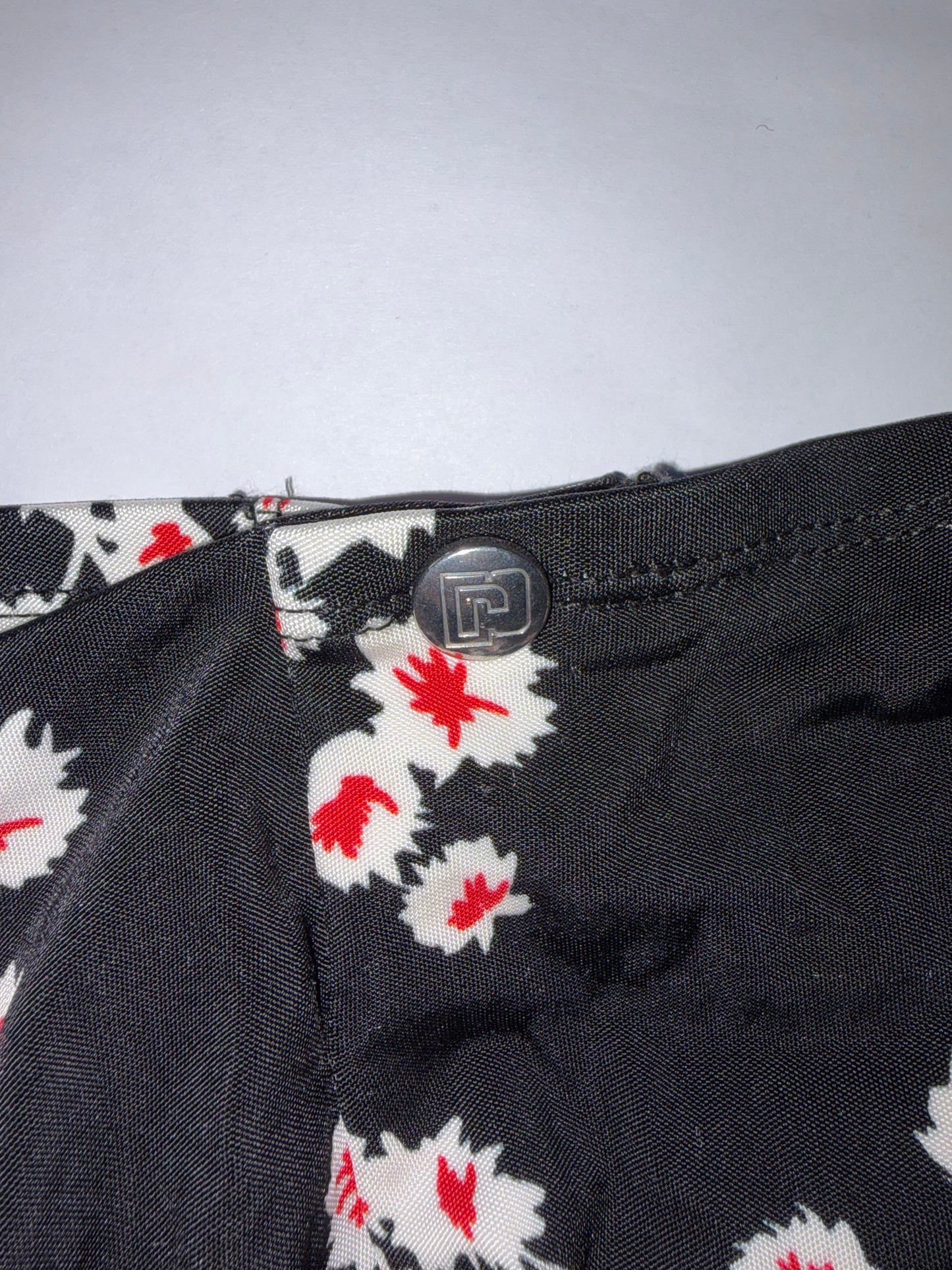 Black Floral Stretch Jersey Wrap Skirt | FR34 ~ XSmall