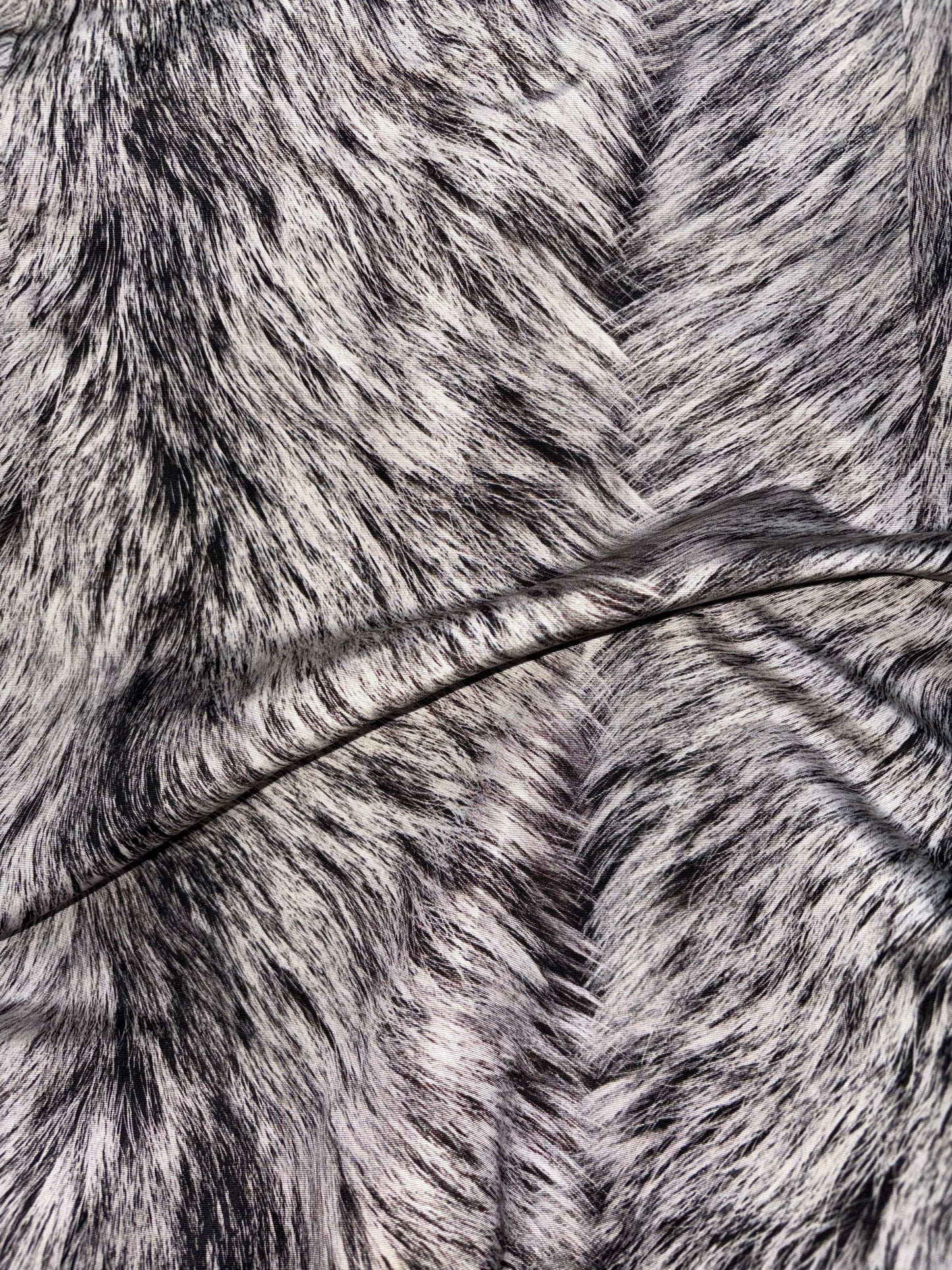 100% Silk Animal Fur Print Sheath Dress | Sz US6 ~ Medium