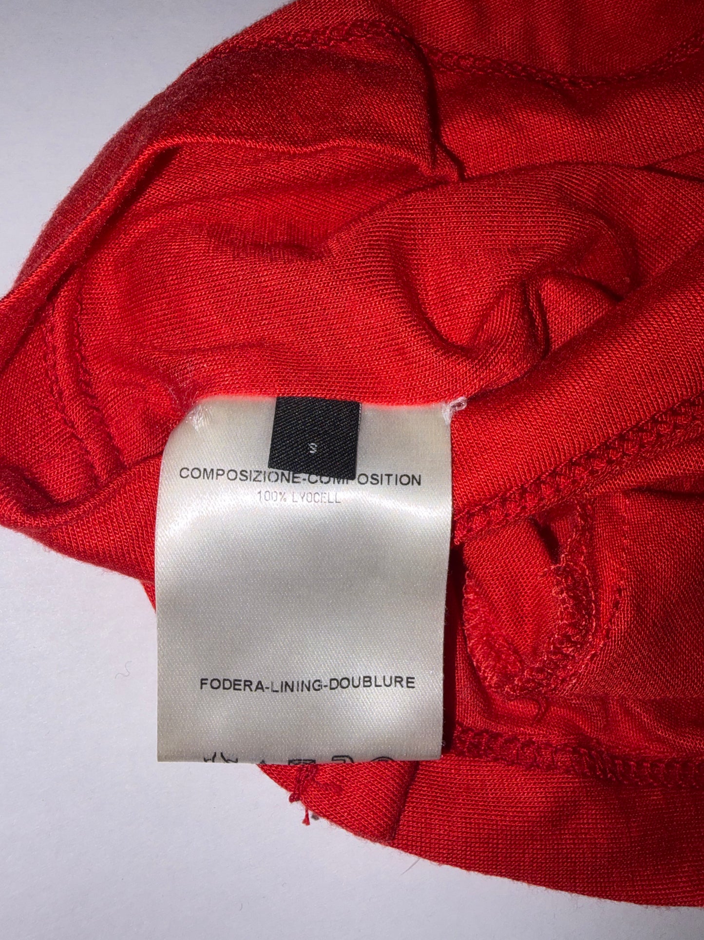 Red Zip Detail Ruched Asymmetry Dress | Sz Small