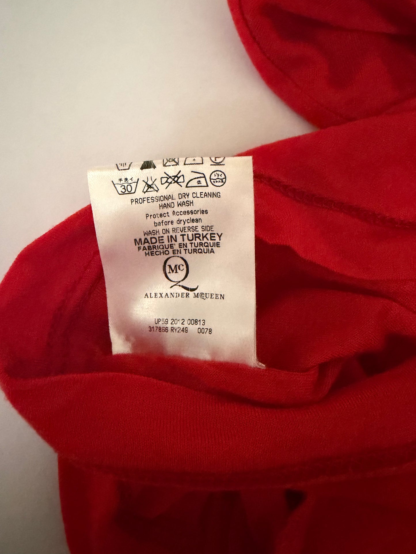 Red Zip Detail Ruched Asymmetry Dress | Sz Small