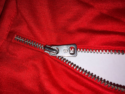 Red Zip Detail Ruched Asymmetry Dress | Sz Small