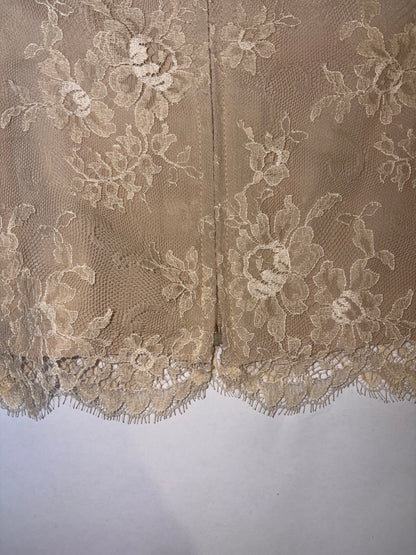 Beige Lace Set Jacket & Sleeveless Top | Sz 9 ~ Small