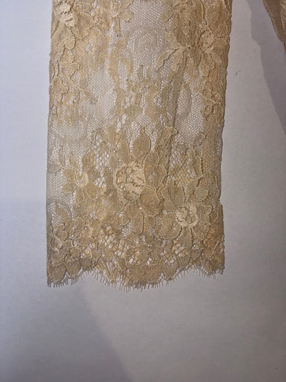 Beige Lace Set Jacket & Sleeveless Top | Sz 9 ~ Small
