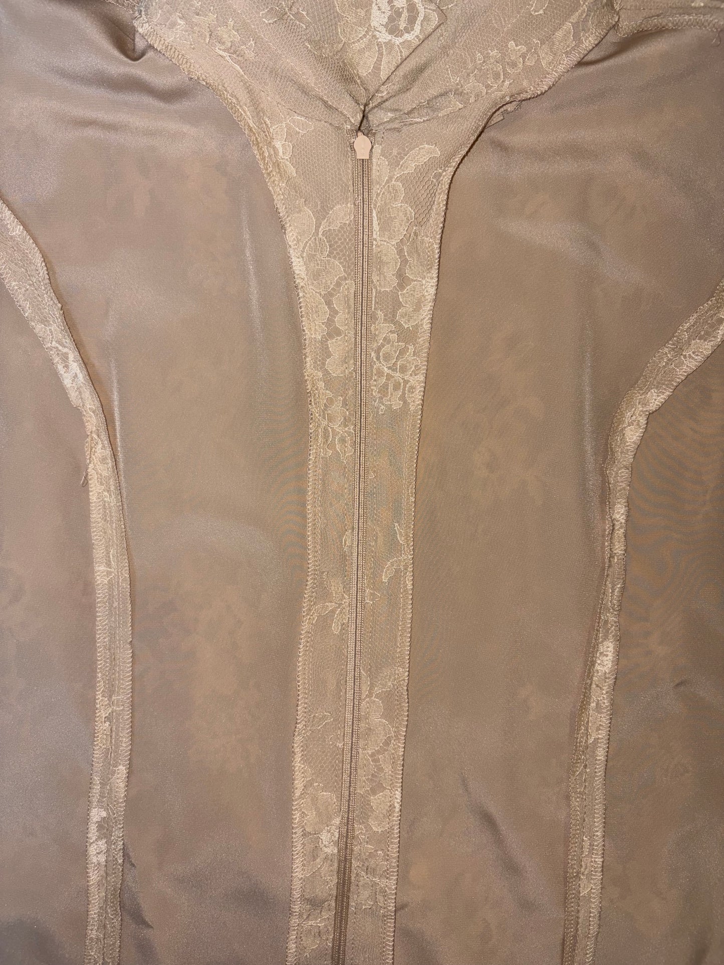Beige Lace Set Jacket & Sleeveless Top | Sz 9 ~ Small