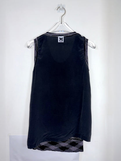 Black & White Striped Scoop Neck Tank Top | IT 40 ~ Small