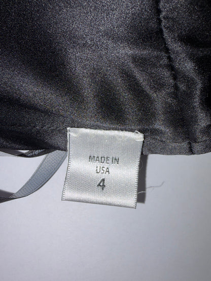 Black Cotton Dress Silk Lining& Cut Out Back |Sz US4 ~ Small