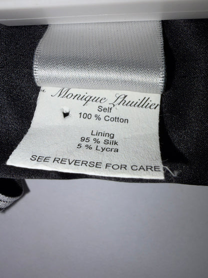 Black Cotton Dress Silk Lining& Cut Out Back |Sz US4 ~ Small