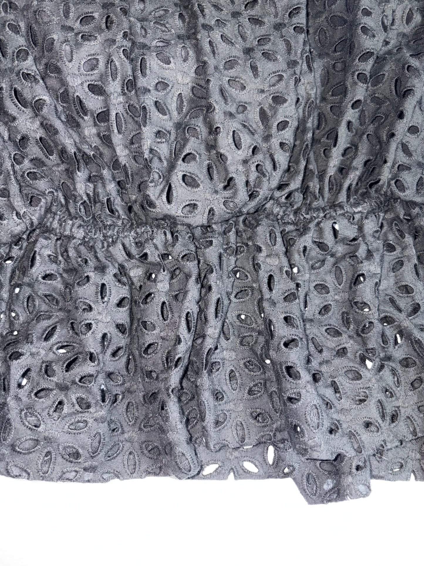 Black Cotton Dress Silk Lining& Cut Out Back |Sz US4 ~ Small