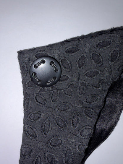 Black Cotton Dress Silk Lining& Cut Out Back |Sz US4 ~ Small