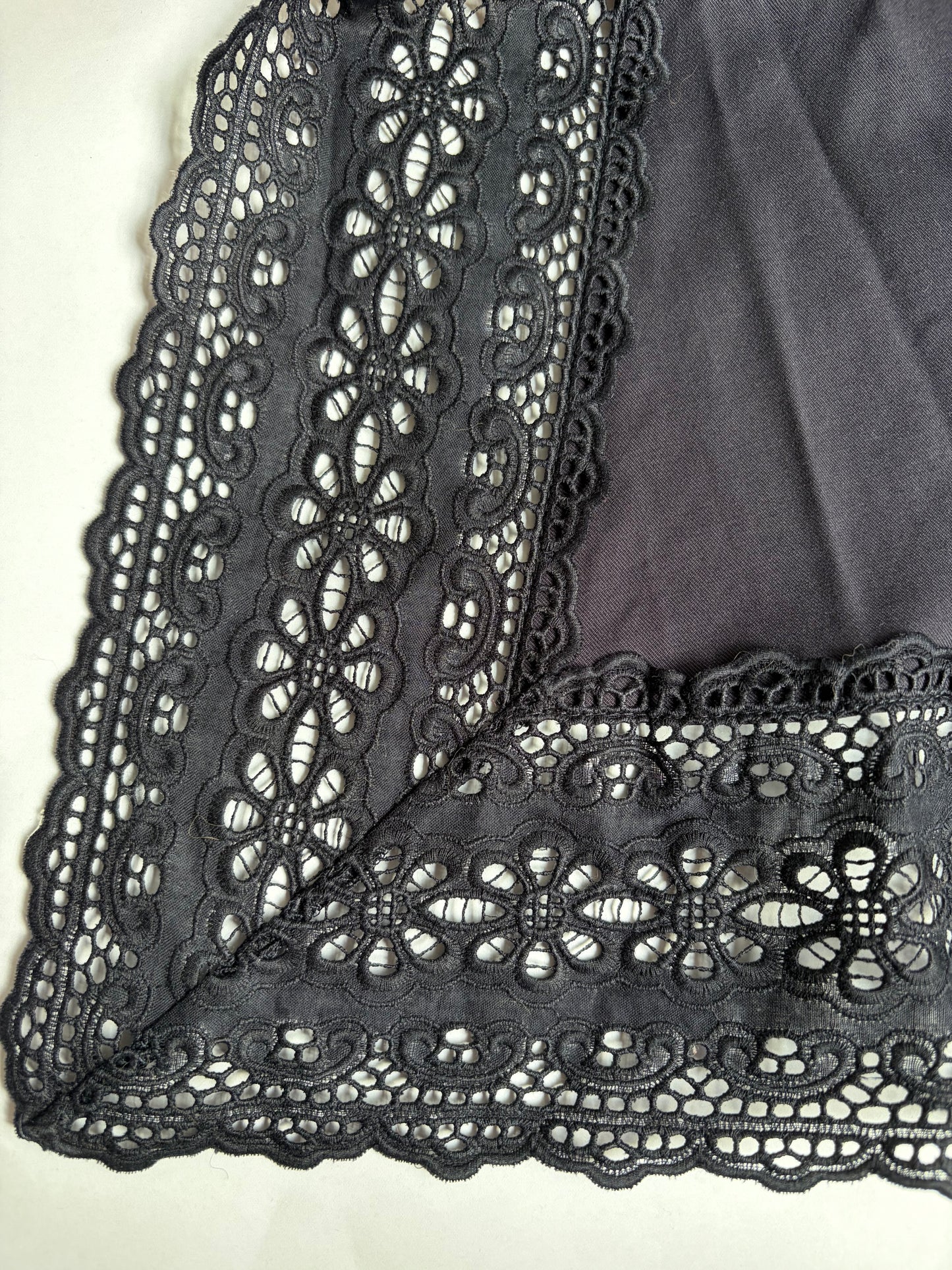 Navy Lace Trim Apron V Neck Top | Sz IT34 ~ XXSmall