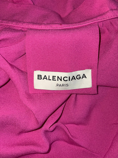 100% Silk Long Sleeve Pink Blouse | Sz FR34