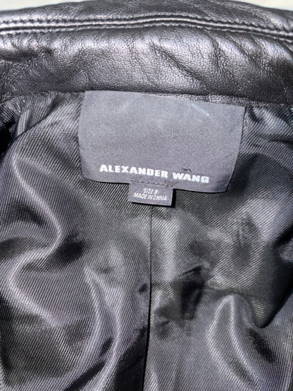 Leather Biker Fitted Vest Jacket Brass Detail | Sz 8 ~ Medium