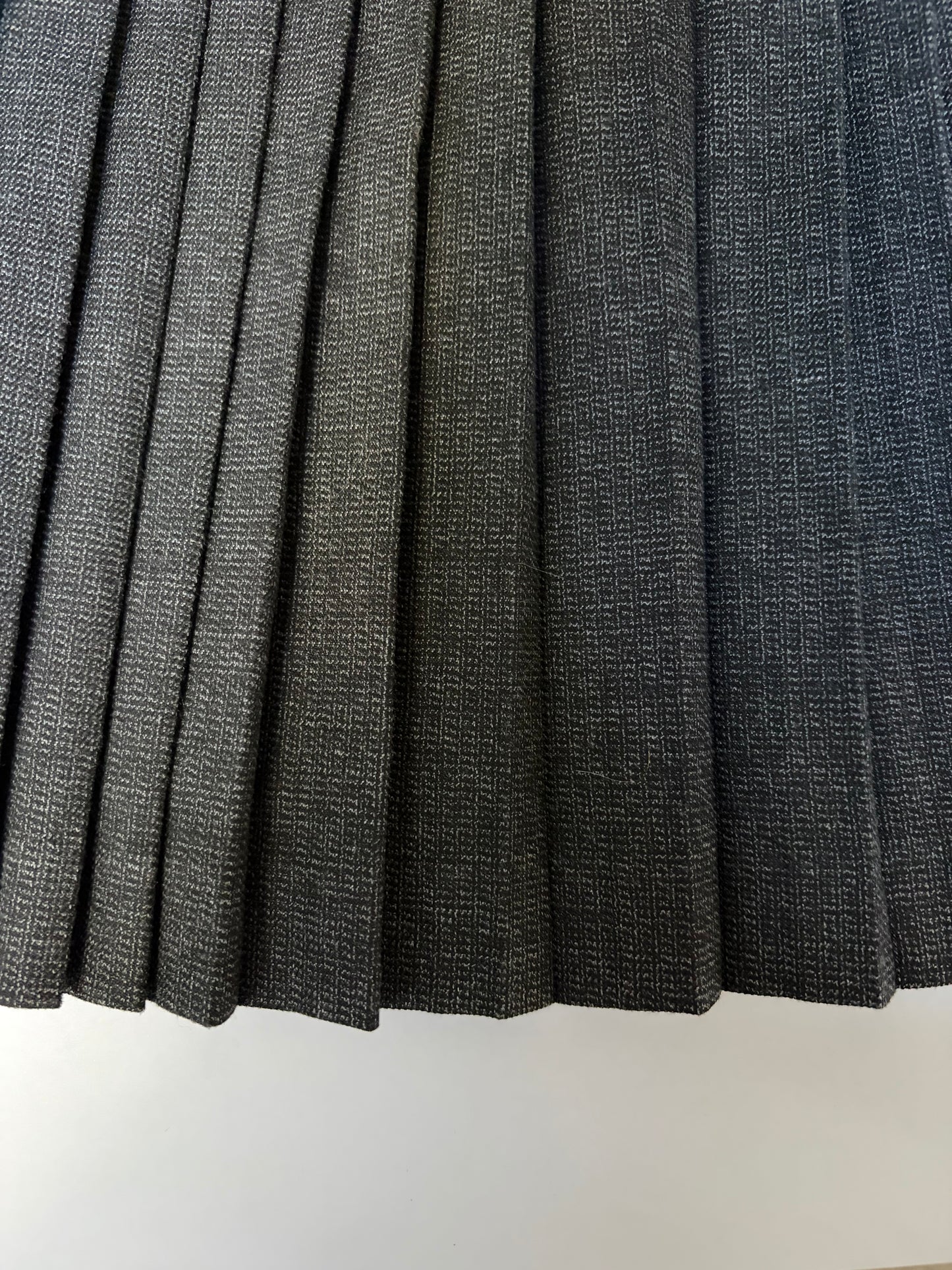Babydoll Empire Waist Pleat Gray Mini Dress | Sz 36 ~ XS