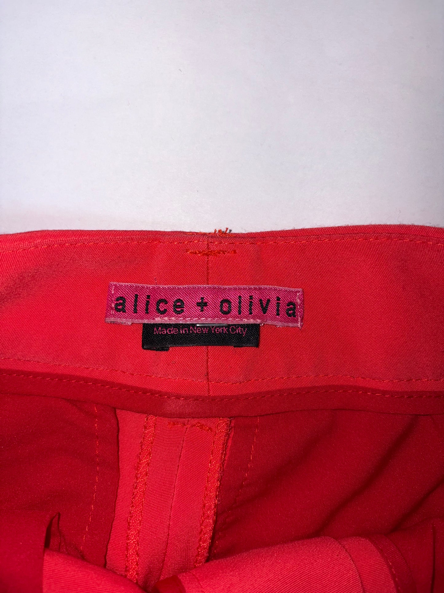 Peach Pink Orange Wide Legs Trousers Made in New York | Sz XS