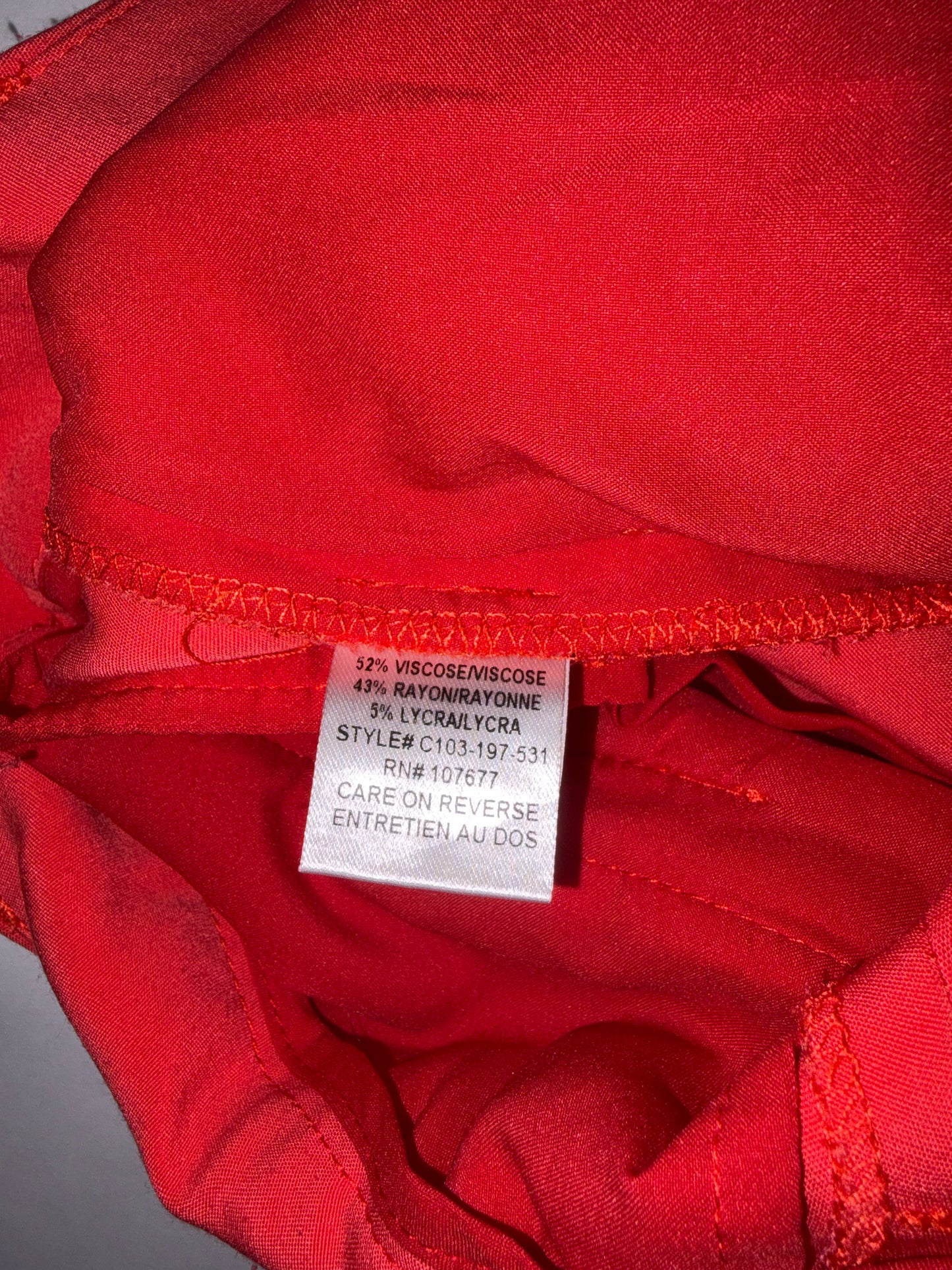 Peach Pink Orange Wide Legs Trousers Made in New York | Sz XS