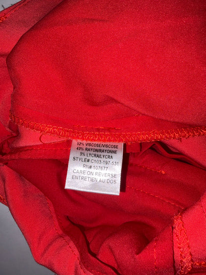 Peach Pink Orange Wide Legs Trousers Made in New York | Sz XS